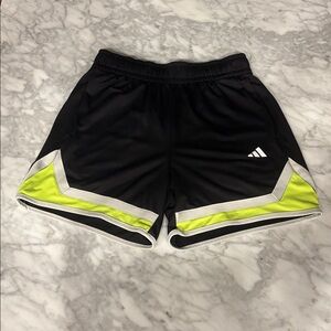 Adidas Black Athletic Basketball Shorts, small, 5”
